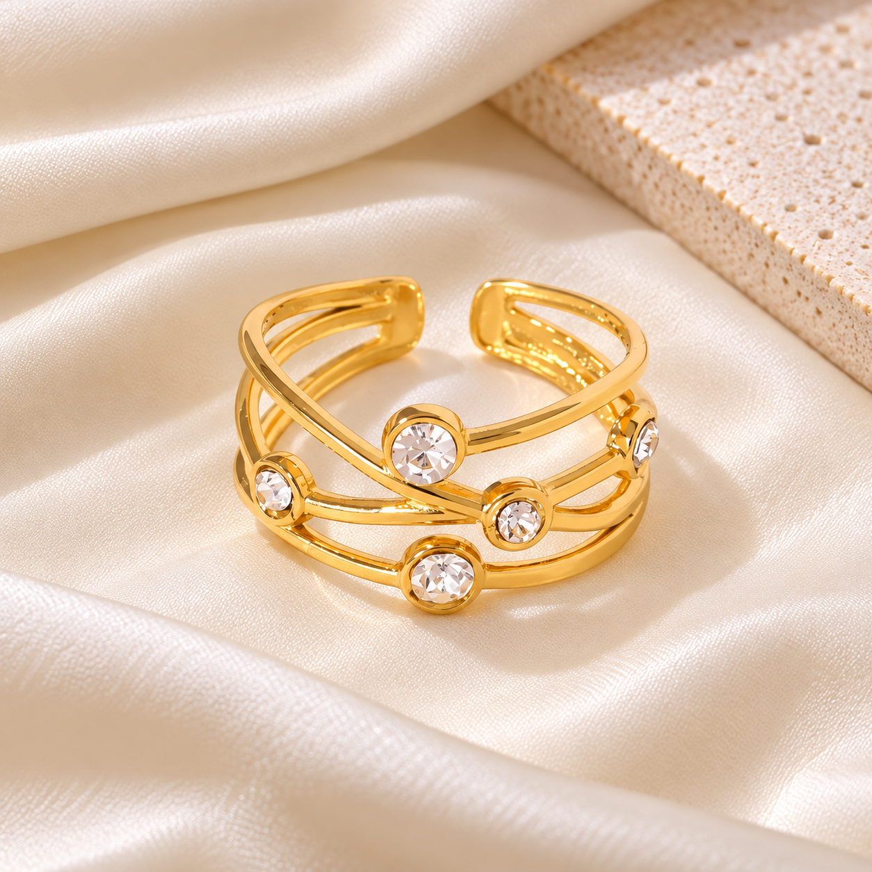 Δαχτυλίδι Golden Crystal Orbit