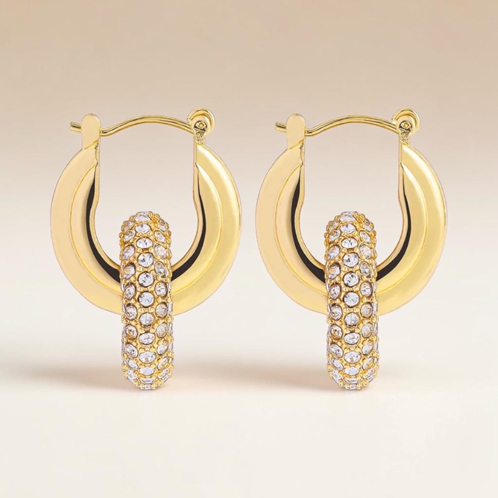 Σκουλαρίκια Golden Glam Hoops